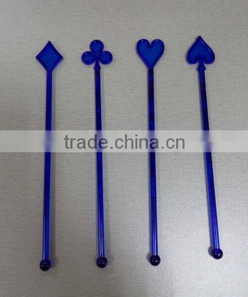 Cocktail drinking poker stirrer swizzle stirrer