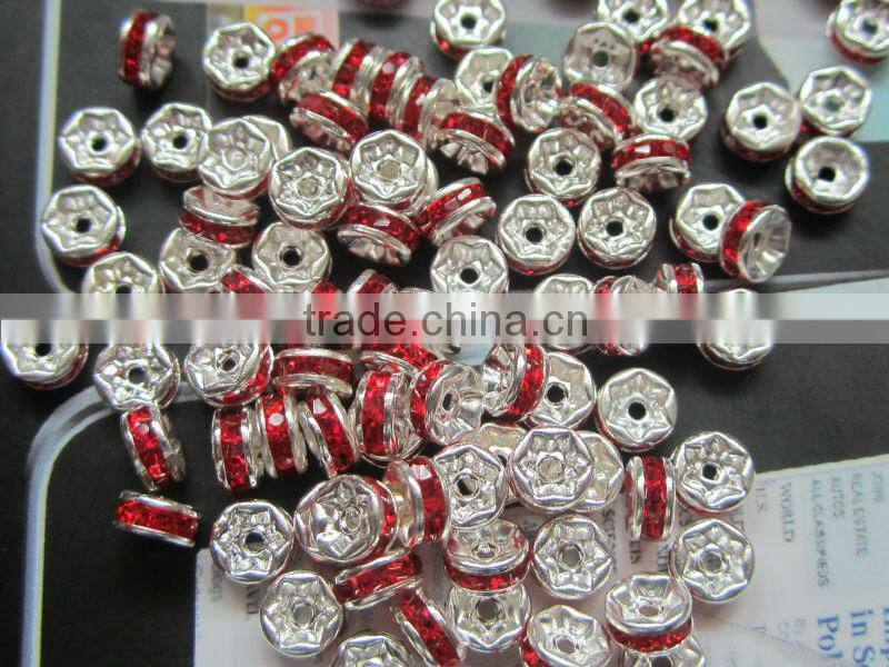 Royal Chain Rhinestone spacer beads! Loose Jewelry Rhinestone Round Spacers beads for Bracelet Necklace Making