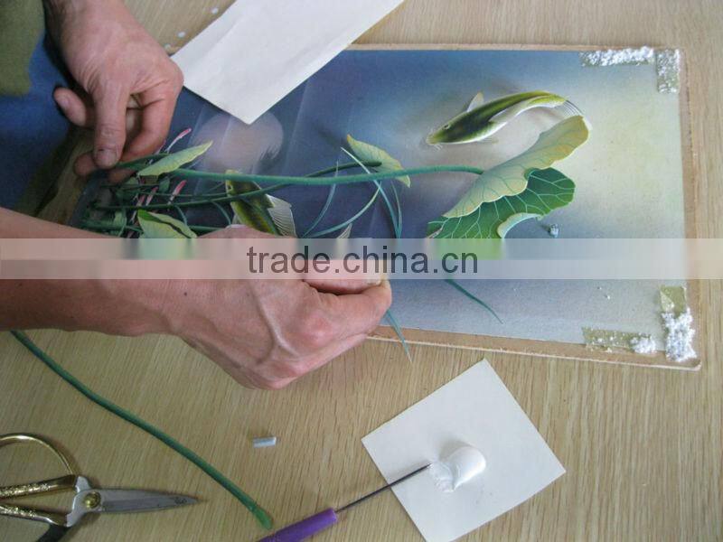 specially design framed paper caving painting