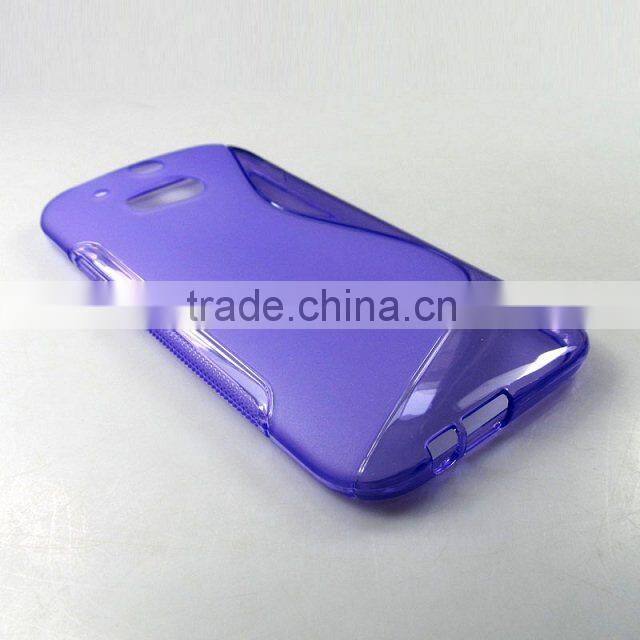 New Clear S-line TPU Silicone Gel Cover Case for HTC One M8