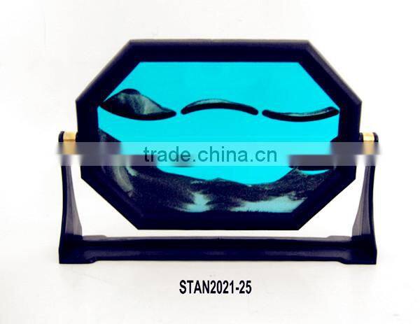 Flowing sand art pictures/blue sand art in motion