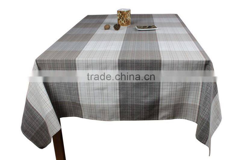100% Polyester home use fashion check cheap table cloth