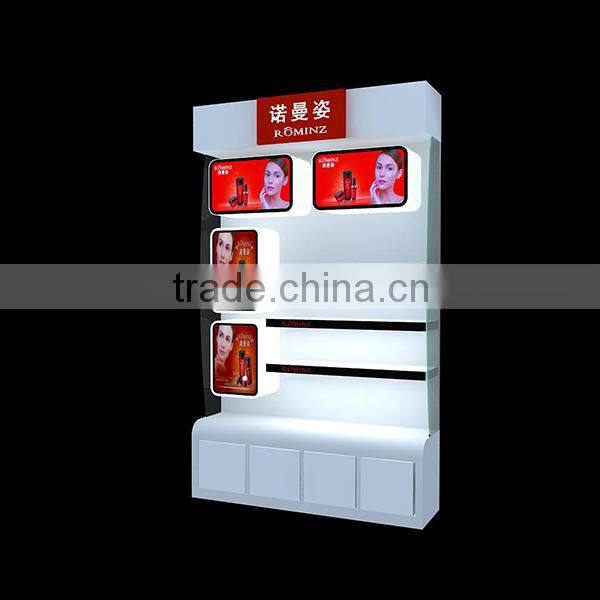 customized professional standing makeup organizer cosmetic display showcase