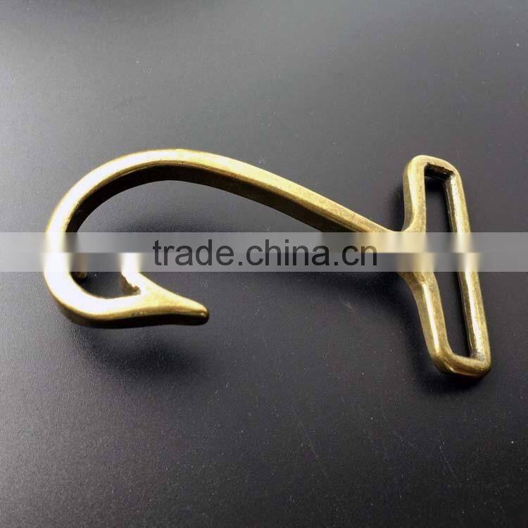 Belt buckle blank in antique brass