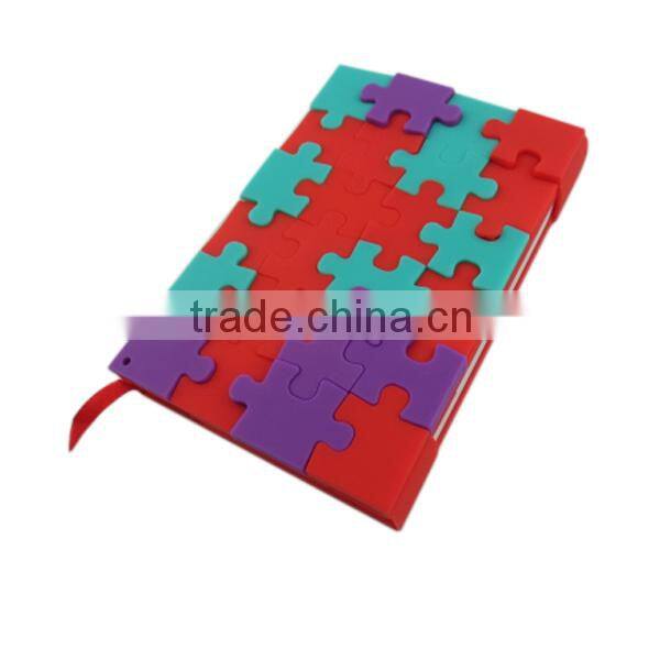 Silicone Puzzle Notepad,Gummy Notebook Cover,Blocks Silicone Notepad
