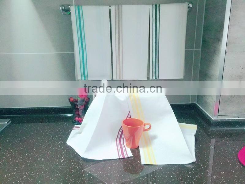 45% Cotton 55%Linen white tea towel