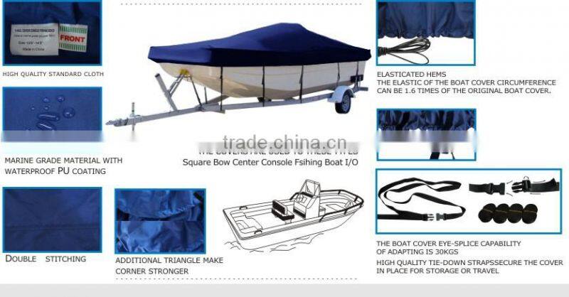 Semi-custom Square center console Boat Cover- IO