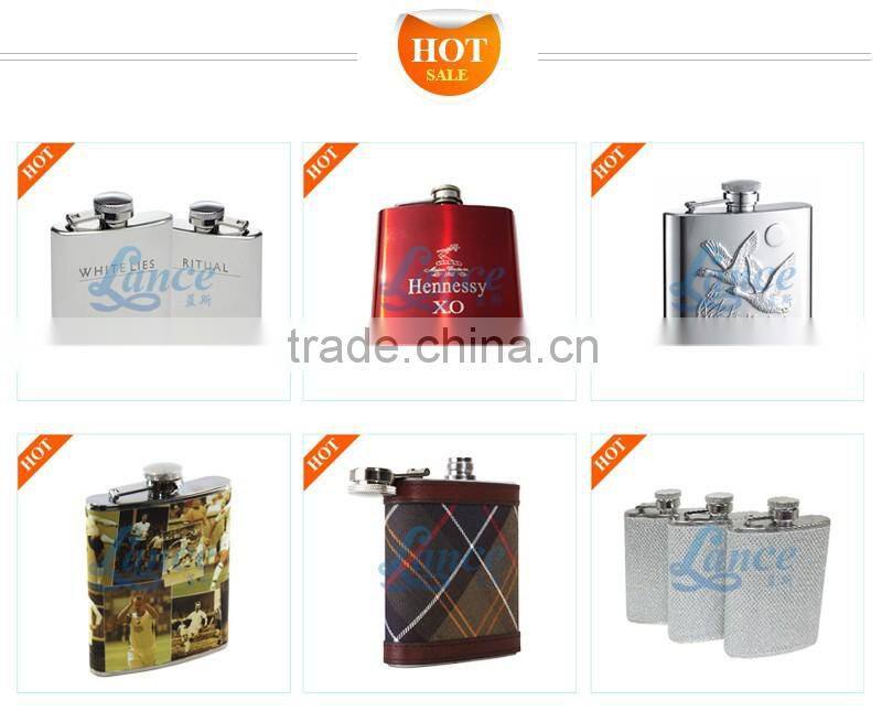 2016 new design stainless steel laser hip flask bling flasks