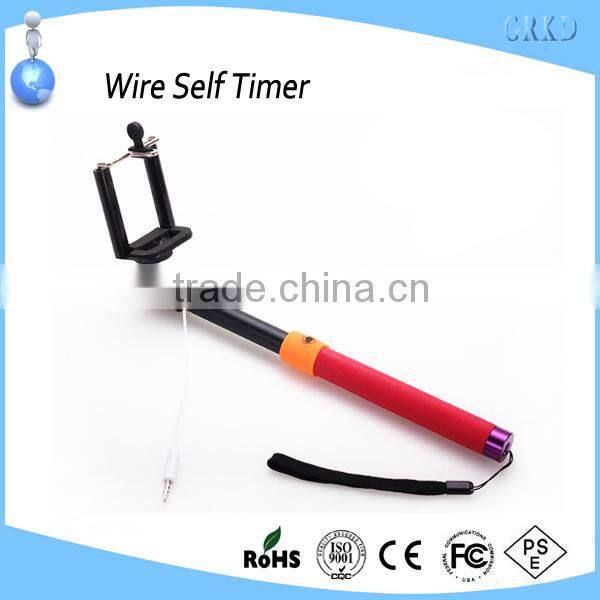 for iPhone 6 self timer wired monopod