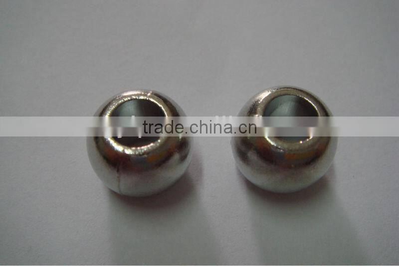12mm*10mm rope shiny silver bell metal ball