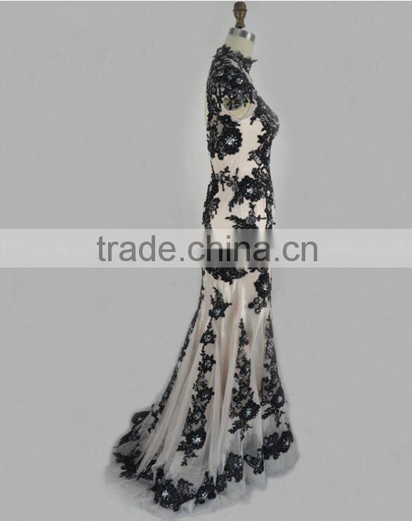 Sexy Zuhair Murad Black Embroidery Red Carpet Dress Floor Length Gown Dress For Party Vestidos Femininos TPD316