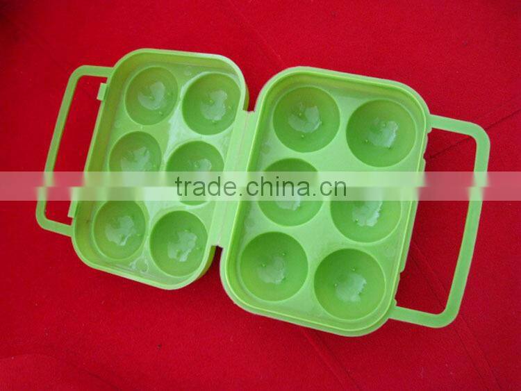 outdoor camping portable folding egg case with 6pcs