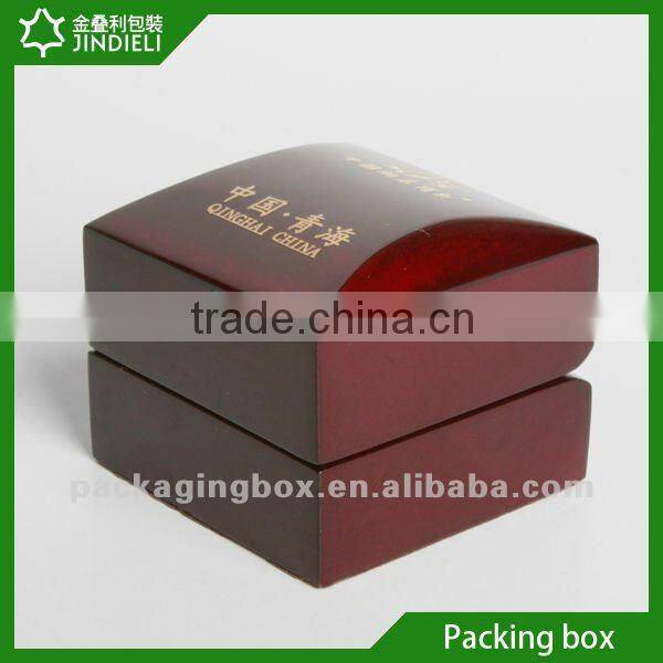 Luxury wooden ring box with custom logo