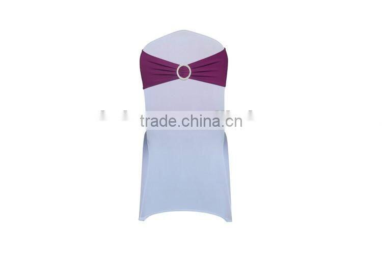 Fancy cheap standard size buckle spandex chair sash