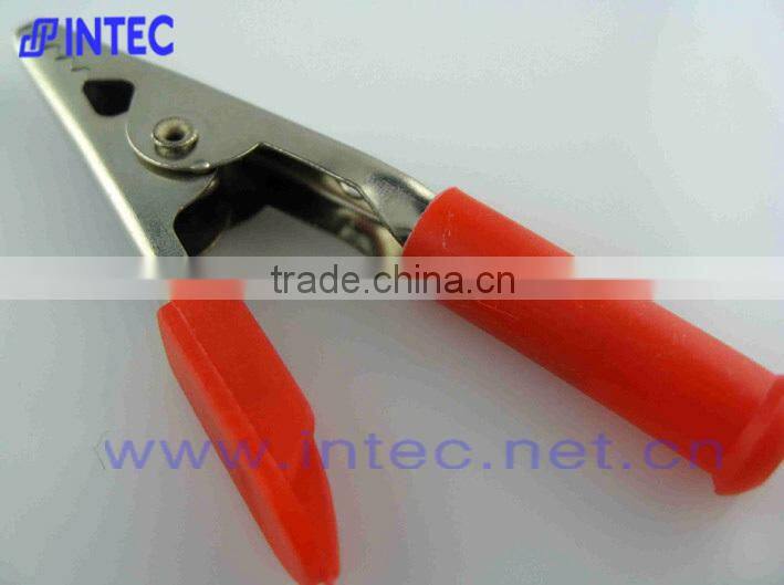 Jumper Wires Alligator Crocodile Roach Test Clip Plastic Handles Crocodile clips 50.5mm red color I00099