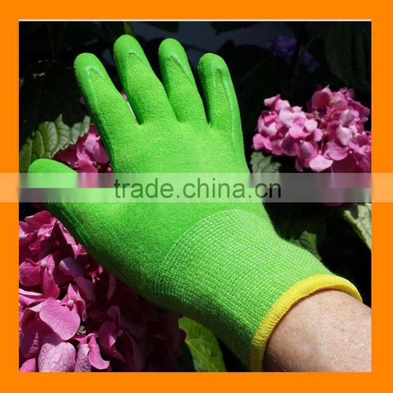 Eco Friendly Bamboo Garden Gloves with Protective Grip Coating Foam Latex Gloves
