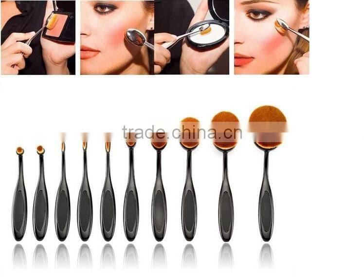 Pro Oval Brush Makeup Cosmetic Foundation Liquid Cream Powder Blush Pigment Tool
