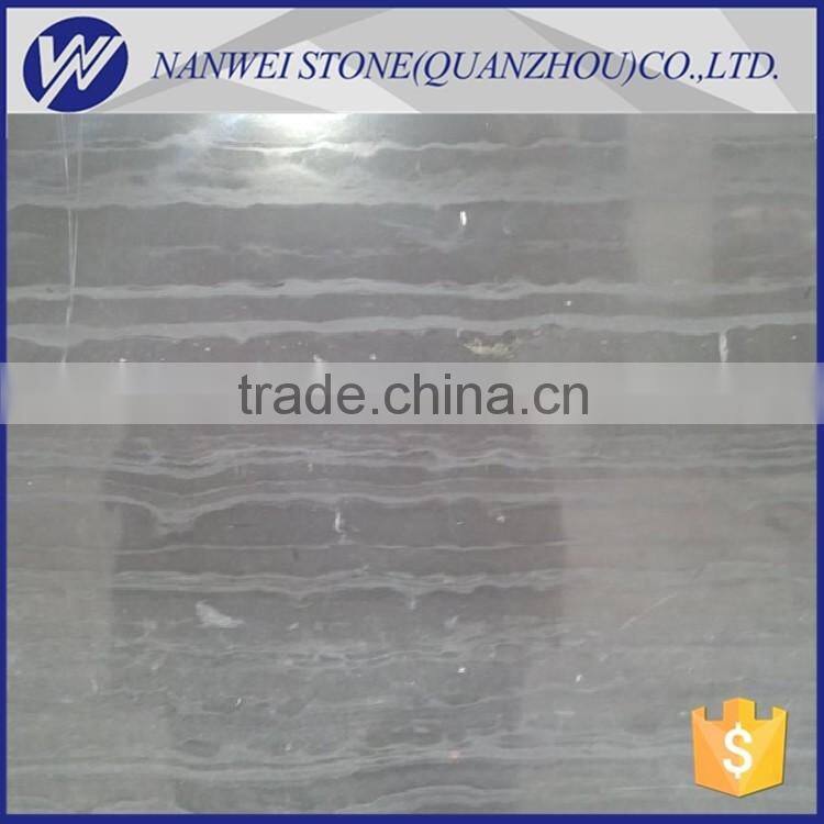 Polished dark color wood grain marble black wood marble