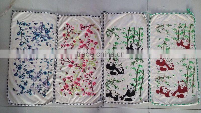 Yarn dyed colorful printing 21S cotton towels