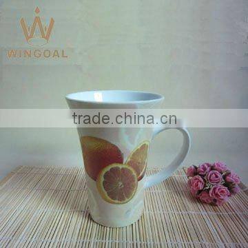 Porcelain mug with decal