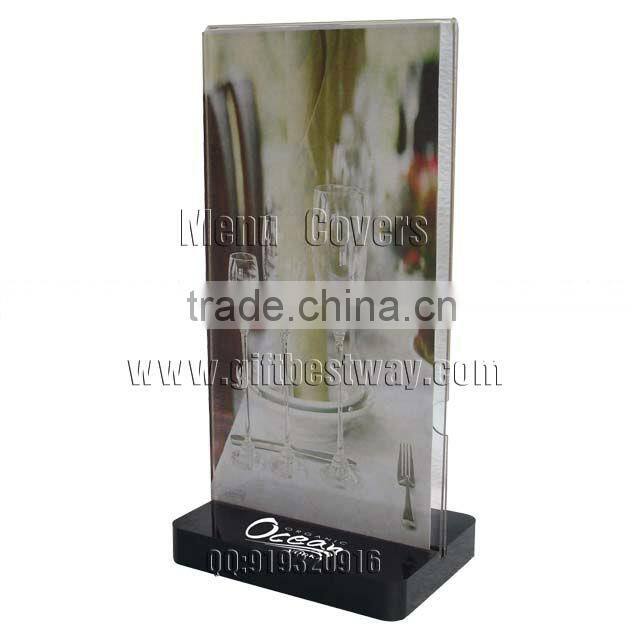Acrylic menu holder ,4x6 acrylic menu holder