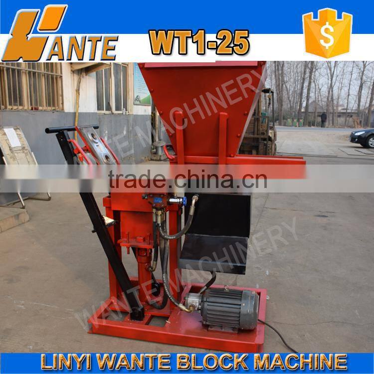 WT1-25 good quality clay brick making machine hollow blocks