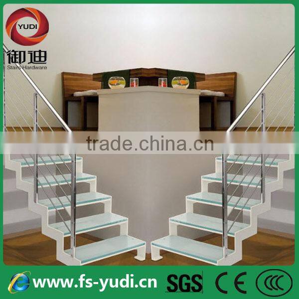 Modern curve desigh stainless steel staircase models used in UK