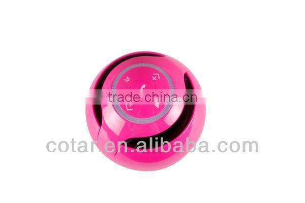 China 2013 best High quality Bluetooth Mini ball Portable speaker with usb port