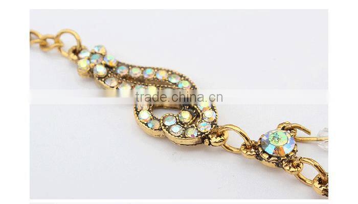 Wholesale women gold jewelry necklace, ladies luxury diamond necklace