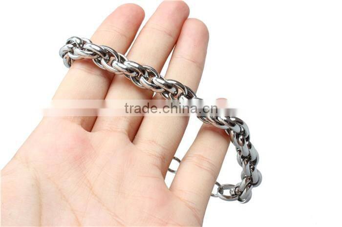 Fashionable jewelry simple style natural color 316l stainless steel men bracelet