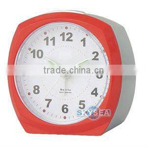 plastic oval shape table alarm clock bedside clock, candy color clock