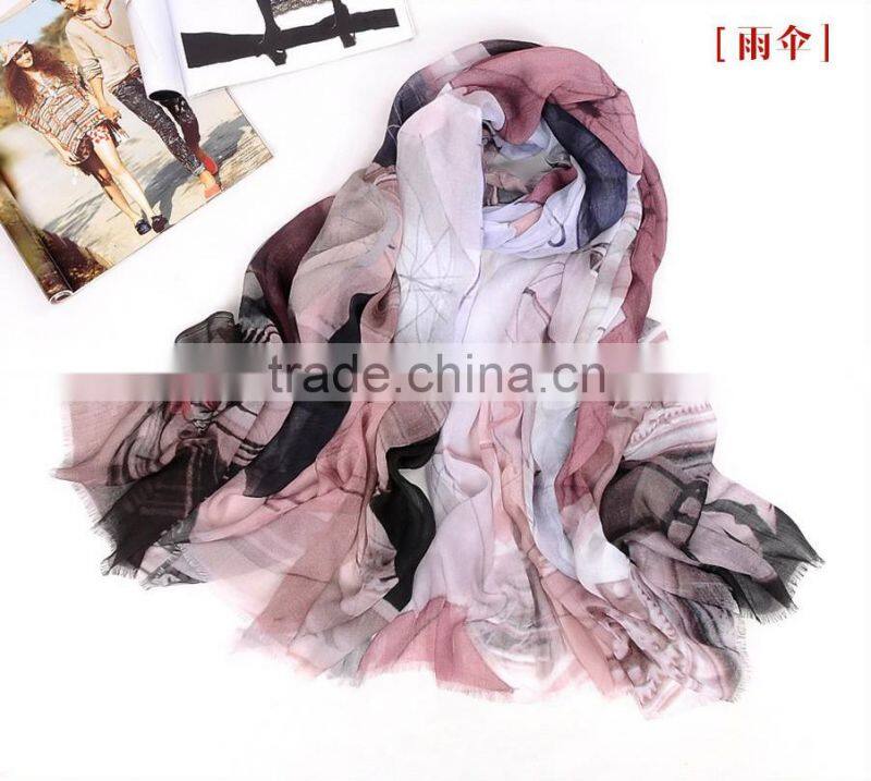 Women's Fashion Scarf Digital Printed Long Modal scarf
