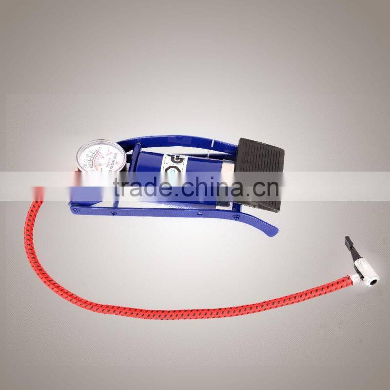 High Quality Durable Single Barrel Foot Inflator With Gauge JL9103 for Car and Motor