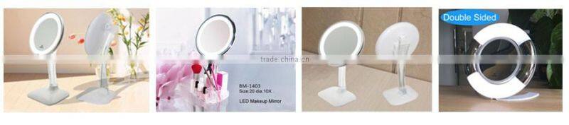 Rose Gold Silver Chrome stand makeup mirror 1x/10x magnification