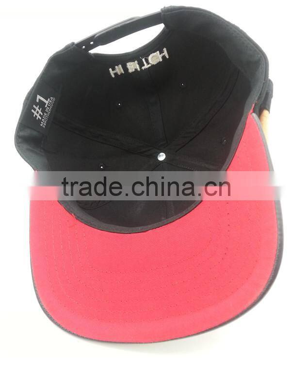 5 panel leather brim cigarette holder snapback hats wholesale