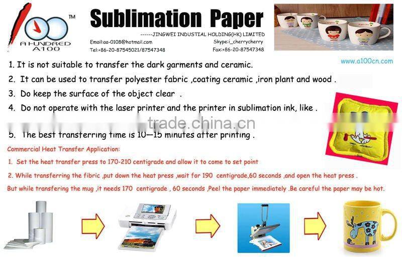 sublimation heat transfer paper A4/A3/ROLL