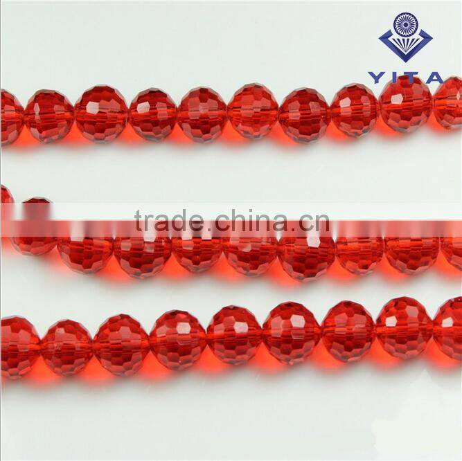 Wholesale Red color 6MM 96 faceted crystal ball beads for DIY Jewelry making