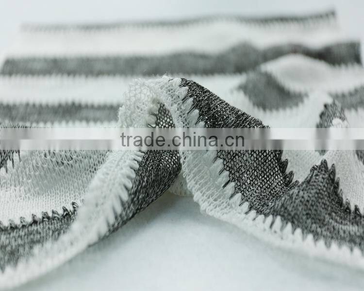 Jiufan Textile Polyester Yarn Dyed Strip Soft Touch 100% Polyester BLK& White Textile Fabric for Clothing