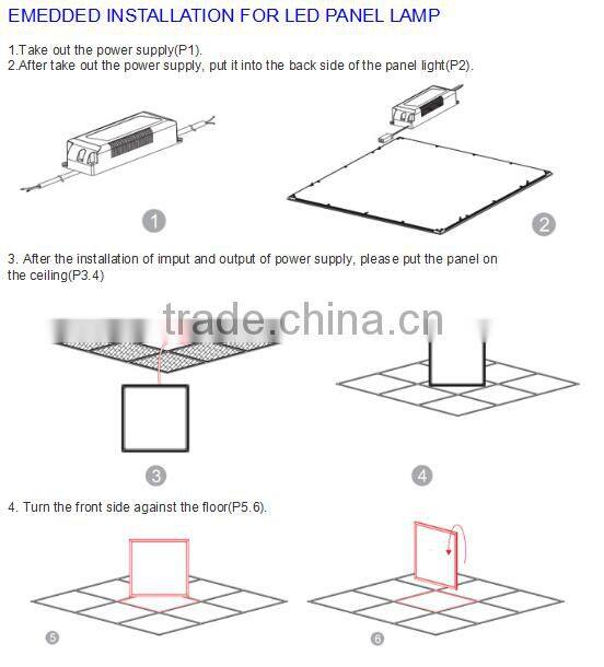 36W Warm White Cool White LED Panel Light 600x600 Square LED Panel Light