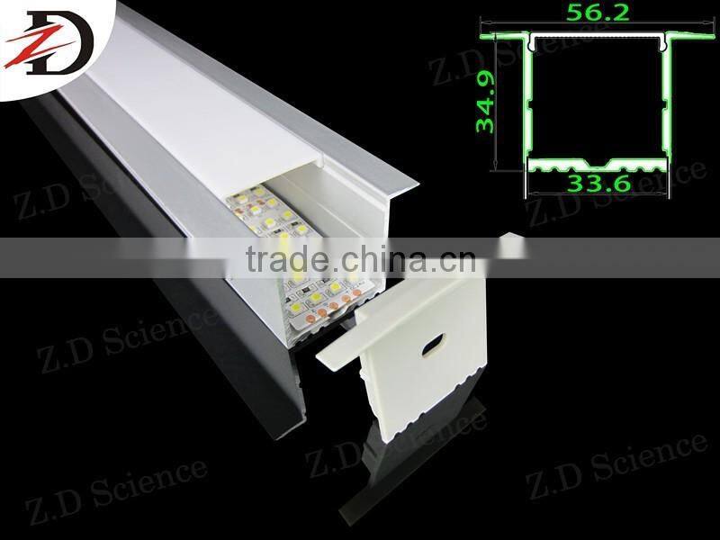 35MM Wide Aluminium Profile For LED Strip , Aluminium Extrusion Channel With Diffuser Cover