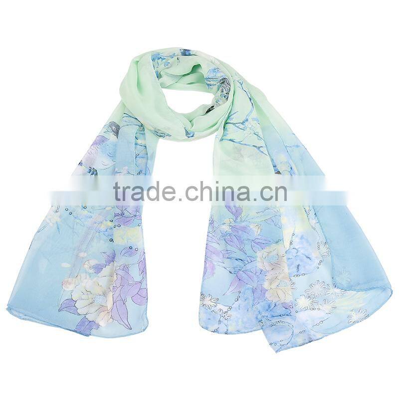 Classic Bird Animal print Hot Sale Whole Sale Chiffon Scarf In stock