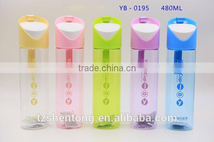 Narrow mouth portable bpa free plastic drinking water bottle YB-0195
