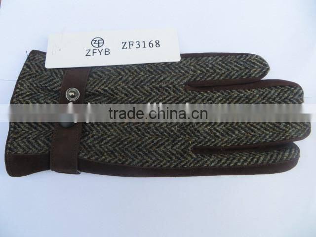 cheap leather pig suede working gloves