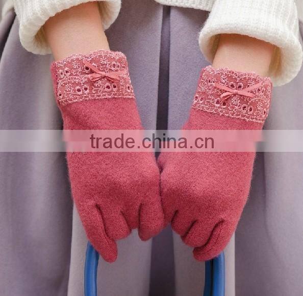 Spring wholesale female custom wool gloves