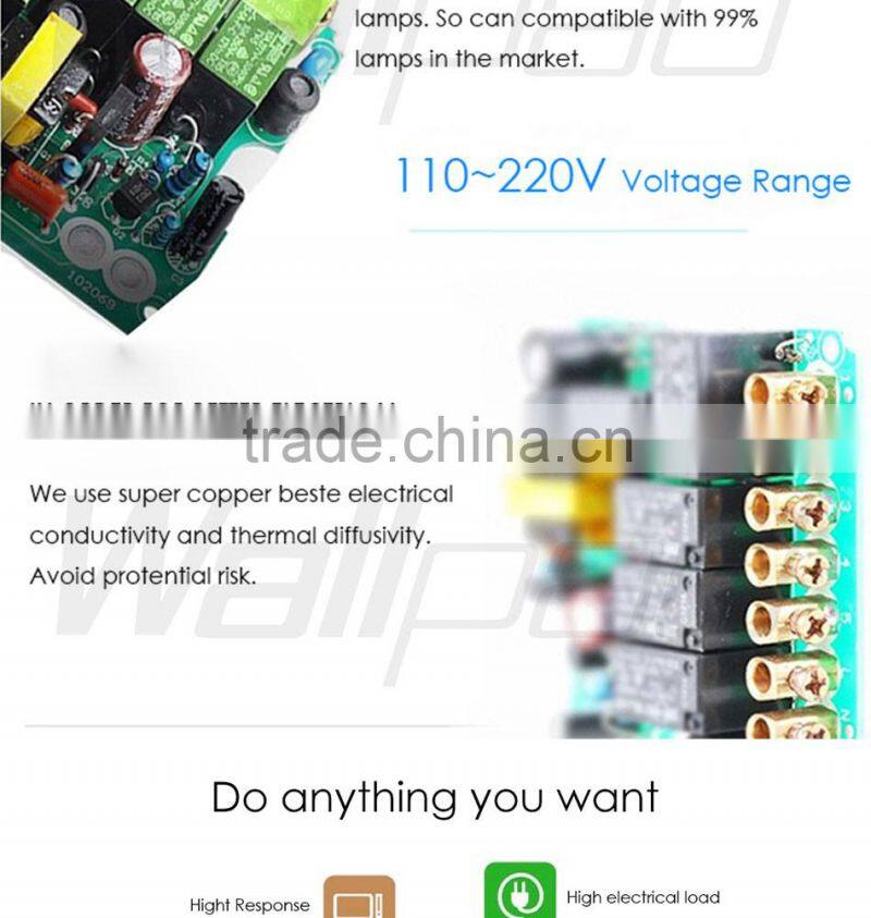 4 Gang WIIFI Curtain Switch Wallpad Black Glass 4 Gang 2 Way WIF Remote Controlled Touch Double Shutter Blinder Wall Switches