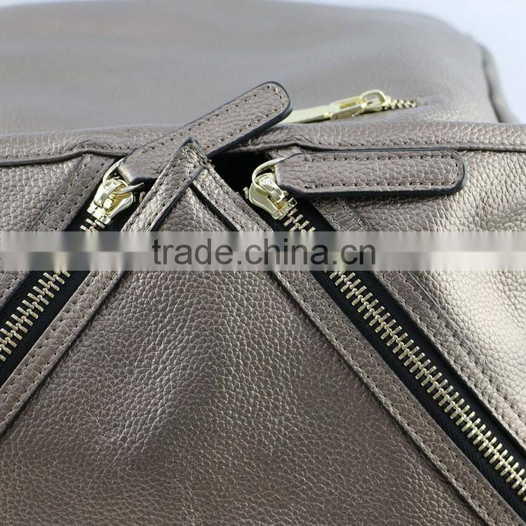Trendy fashion designer new style ladies multifunction genuine leather backpack