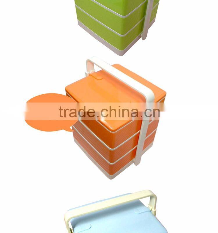 Picnic Lunch box 3s Set 3~4persons/Light green/pink/orange/sky blue