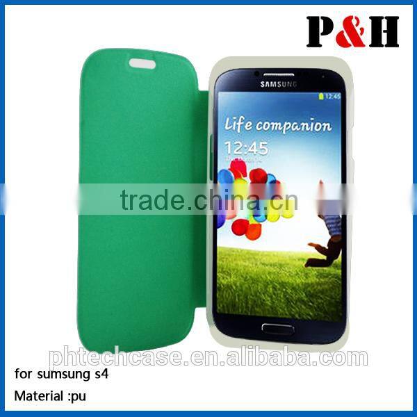 PU leather for samsung galaxy S4 protective case , case for samsung