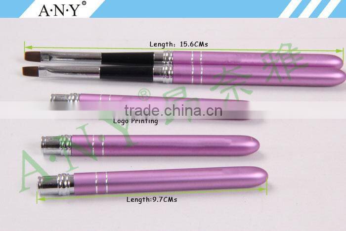 ANY Cheap Nail Art Beauty Care Artist Design Metal Handle Flat UV Gel Nail Brushes Nail Art