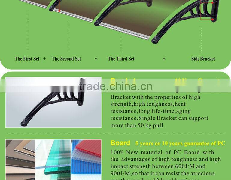 Windows awning,DIY Plastic polycarbonat Awning Shade accessories parts for window and canopy